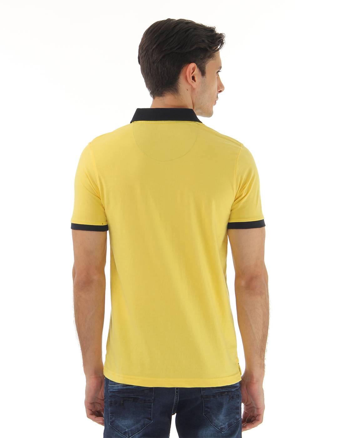 Cloak & Decker by Monte Carlo Men Yellow Polo T-Shirt